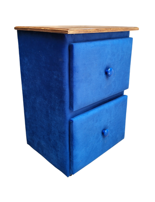 Imagen 2 del producto VELADOR DOBLE CAJON FELPA AZUL REY 