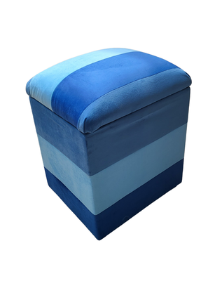 Imagen 2 del producto Pouf Baul Bicolor Felpa 40x33x50 Rimar