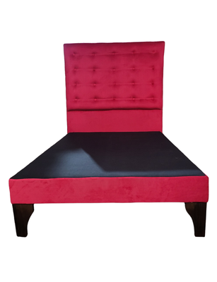 Base Europea 15P Respaldo Rojo Felpa a Piso Botone