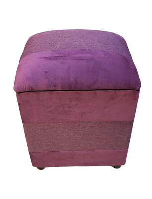 Pouf Baul Morado Bicolor Felpa 40x33x50 Rimar