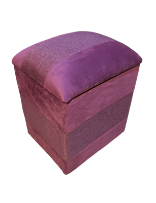 Imagen 2 del producto Pouf Baul Morado Bicolor Felpa 40x33x50 Rimar