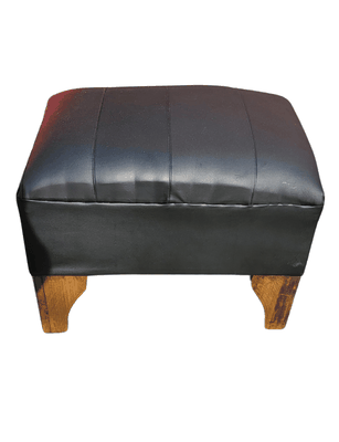 Banqueta Lineal Negro Eco Cuero 60x40x40 Rimar