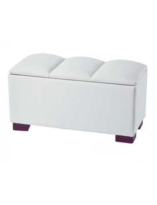 Imagen 2 del producto Banqueta Baul Ledy Crudo En Eco Cuero 60x40x45x20 Rimar