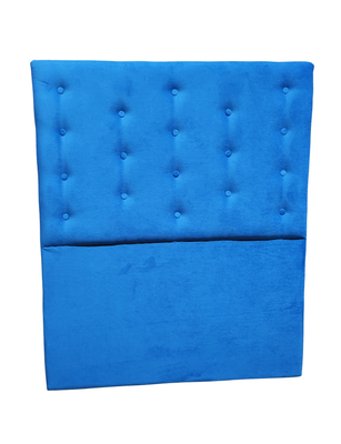 Imagen 1 del producto Respaldo 1 Plaza Azul Rey Felpa Botone a piso Muebles Rimar