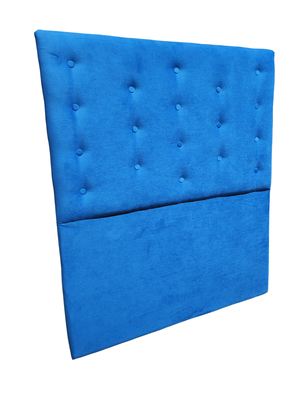 Imagen 2 del producto Respaldo 1 Plaza Azul Rey Felpa Botone a piso Muebles Rimar