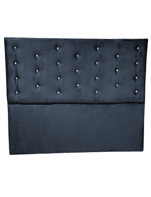 RESPALDO A PISO NEGRO DIAMANTE FELPA 2 PLAZAS RIMAR