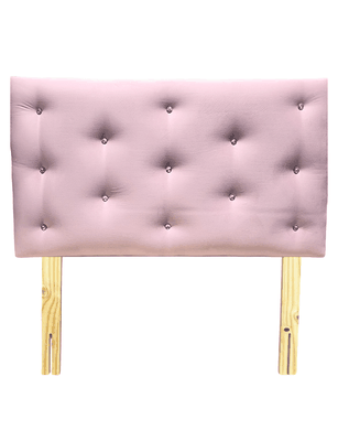 Respaldo 1.5 P Boton Diamante Rosa Pastel Felpa