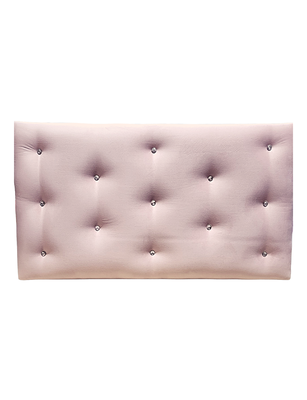 Imagen 2 del producto Respaldo 1.5 P Boton Diamante Rosa Pastel Felpa 