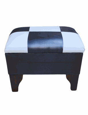 Imagen 1 del producto Baúl Bicolor Blanco Dama Eco Cuero 60x40x45x20 Rimar