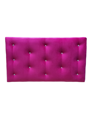 Imagen 1 del producto Respaldo 1.5 Plazas Botón Diamante Felpa Muebles Rimar