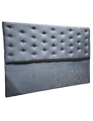 Imagen 2 del producto RESPALDO BOTONE A PISO KING GRIS FELPA 