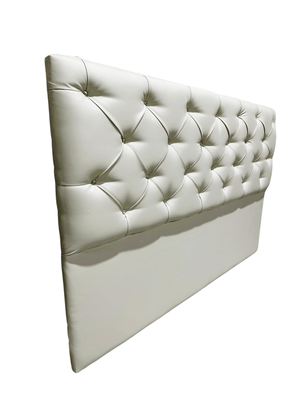 Imagen 2 del producto Respaldo Capitoné 2 Plazas Crudo Eco Cuero Diamante Rimar