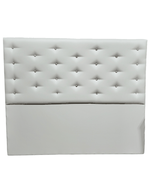 Respaldo 2 Plazas Crudo Eco Cuero Diamante a piso Rimar