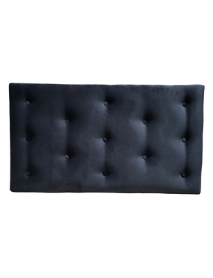 Imagen 2 del producto Respaldo 1.5 P Botone Negro Felpa Muebles Rimar