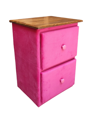 Imagen 2 del producto VELADOR DOBLE CAJON FELPA FUCSIA
