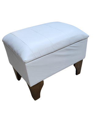 Imagen 2 del producto Banqueta Baúl Blanco Eco Cuero 60x40x45x20 Muebles Rimar