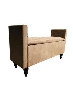 Imagen 2 del producto Banqueta Baul Múnich Rimar Camel Felpa 125X54X40