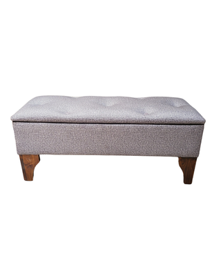 Banqueta Baul Botoné Cavancha Claro Lino