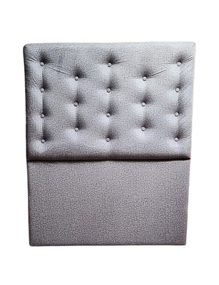 Respaldo 1 Plaza Gris Jaspiado Botón a piso