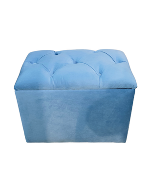 Imagen 1 del producto Banqueta Baul Capitoné Celeste Felpa Rimar