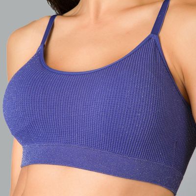 Imagen 2 del producto Sostén Peto Seamless Rib Lurex Marina