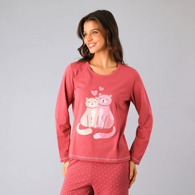 Imagen 2 del producto Pijama Cuello Redondo Rojo