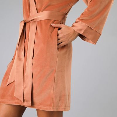 Imagen 2 del producto Bata Velvet Satín Café