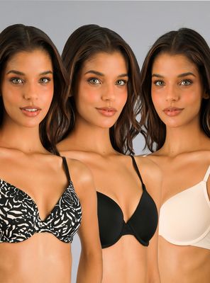 Imagen 1 del producto Pack 3X Sostén Perfect Cover Microprint Mix-7