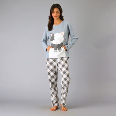 Imagen 1 del producto Pijama Micropolar Bolsillo Gris
