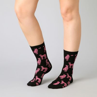 Imagen 2 del producto Pack 3x Calcetín Animal Print Rosado