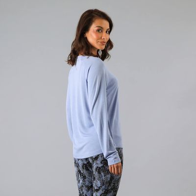 Imagen 2 del producto Polera Modal Manga Larga Azul