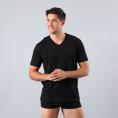 CAMISETA ESCOTE V HOMBRE MANGA CORTA