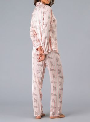 Imagen 2 del producto Set Camisero + Pantalón Satín Print Morado