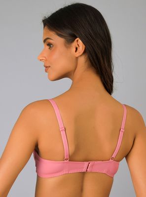 Imagen 2 del producto Sostén Copas Push Up Encaje Flor Rosado