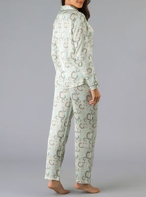 Imagen 2 del producto Set Camisero + Pantalón Satín Print Verde