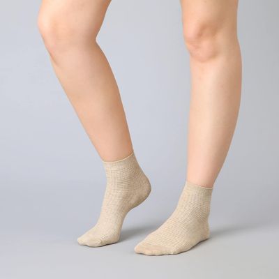 Imagen 2 del producto Pack 3X Calcetines Quarter Beige