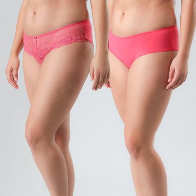 Pack 2x Pantaleta Blonda Y Microfibra