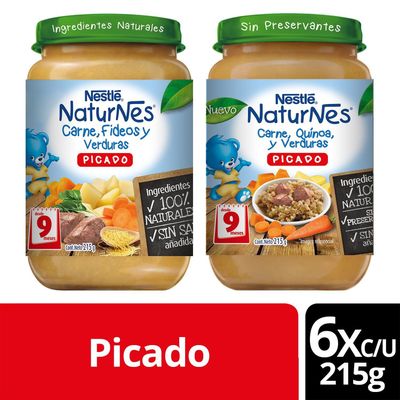 Picado Nestlé® Naturnes® Carne y Quinoa X12 Frascos