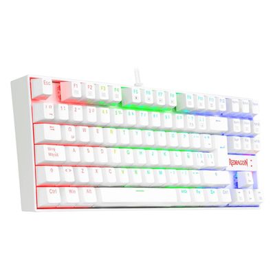 Teclado Gamer Redragon Kumara K552 RGB, TKL, Switch Red, Español, White