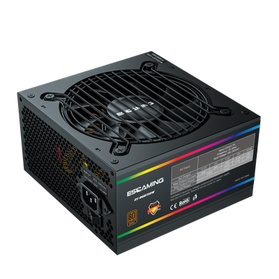 Imagen 1 del producto Fuente de Poder Esgaming ES RGB750W Cables Fijos Certificada 80 PLUS Bronze ATX