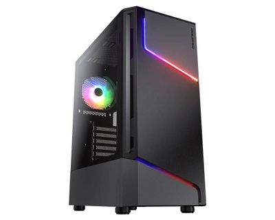 Gabinete Gamer Cougar MX360 RGB Mid Tower Vidrio Templado 1 Ventilador Negro