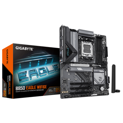Placa Madre GIGABYTE B850 EAGLE WIFI6E, Socket AM5, 4x DDR5, 3x M.2, PCIe 5.0, X3D Turbo Mode