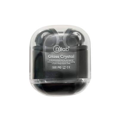 Imagen 2 del producto Audífonos TWS Mlab 9353 Glass Crystal, BT 5.4, IP55, Negro, Estilo y Comodidad