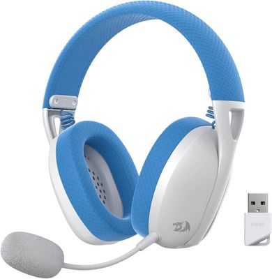 Imagen 2 del producto Aud fonos Gamer Inal mbrico Redragon Ire Pro H848B Bluetooth USB Color Blanco y Azul