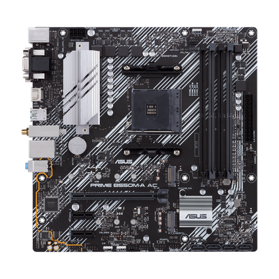 Imagen 2 del producto Placa Madre ASUS Prime B550M-A AC, AMD Socket AM4, Factor mATX, Aura Sync RGB