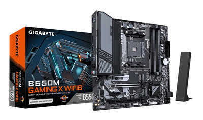 Placa Madre GIGABYTE B550M GAMING X WIFI6, AM4, DDR4, Wi-Fi 6, Micro-ATX, Color Negro