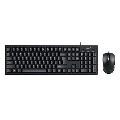 Imagen 1 del producto Kit teclado y mouse Genius KM-100SE Copilot, USB, Negro, Productividad básica
