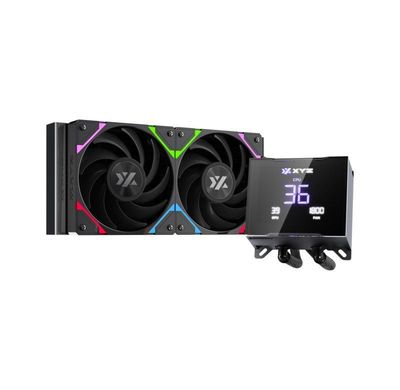 Imagen 2 del producto Refrigeración Líquida XYZ HYDROTEMP 240 Black, Alto Rendimiento, Pantalla LCD 3.5"", Intel/AMD
