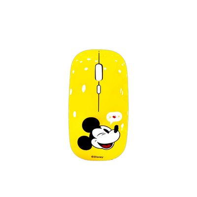 Imagen 2 del producto Kit Teclado y Mouse Inalámbrico Motomo Mickey Good Vibes, Bluetooth, Color Negro y Amarillo