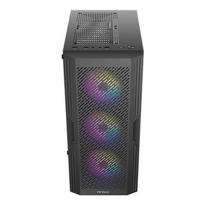 Imagen 2 del producto Gabinete Gamer Antec AX20 Extreme Mid Tower 5 Ventiladores Vidrio Templado Frontal Malla Negro